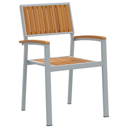 Stapelstol 2 pcs Brun 56 x 57 x 87 cm Massivt Akaciaträ