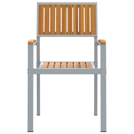 Stapelstol 4 pcs Brun 56 x 57 x 87 cm Massivt Akaciaträ