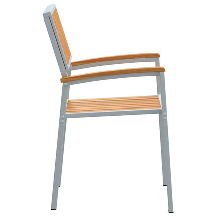 Stapelstol 4 pcs Brun 56 x 57 x 87 cm Massivt Akaciaträ