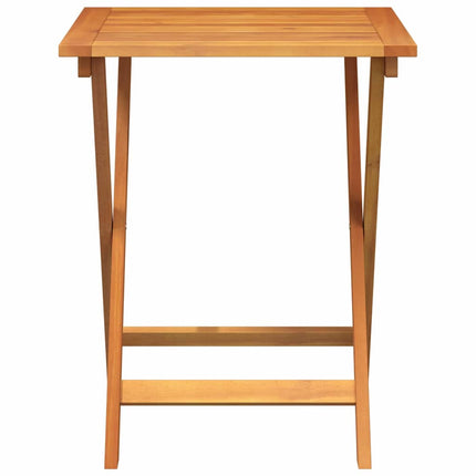 Trädgårdsbord Naturfärg 60 x 60 x 72 cm Massivt Akaciaträ