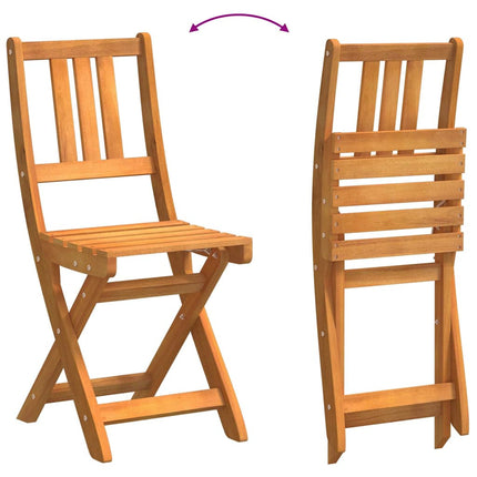 Utemöbler Bistro Stolar med kudde 2 pcs Massivt Akaciaträ