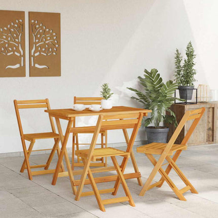 Bistroset 5 pcs Olivenatur Massivt Akaciaträ