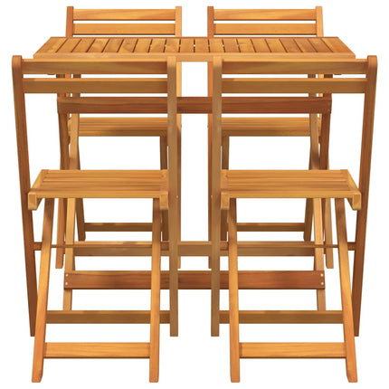 Bistroset 5 pcs Olivenatur Massivt Akaciaträ