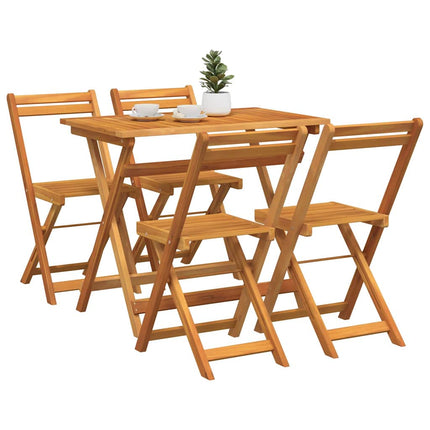 Bistroset 5 pcs Olivenatur Massivt Akaciaträ