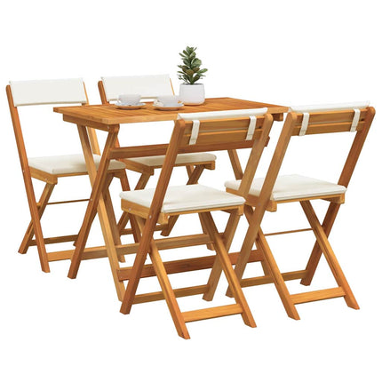 Bistroset med kudde 5 pcs Olivenatur Massivt Akaciaträ