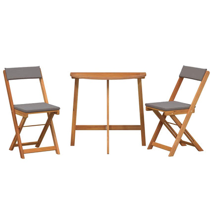 Bistroset med kudde 3 pcs Olivenatur Massivt Akaciaträ