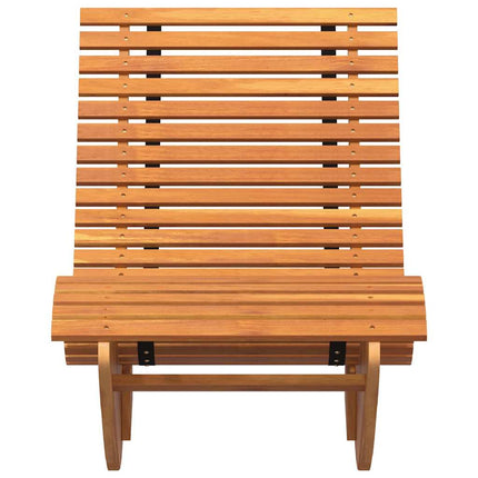Lounger 2 st Massivt Akaciaträ Brun