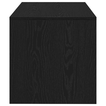 TV-bänk svart ek 60x40x40 cm konstruerat trä