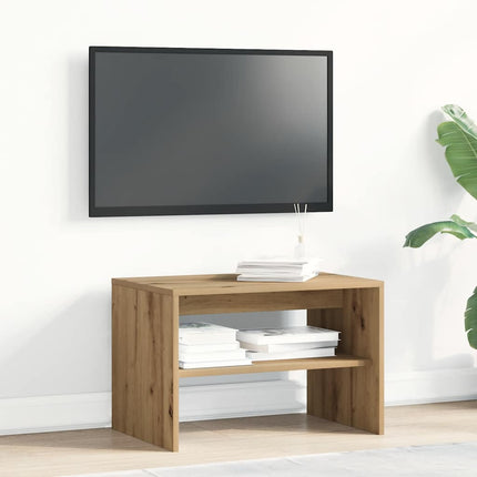 TV-bänk hantverksmässig ek 60x40x40 cm konstruerat trä
