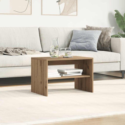 TV-bänk hantverksmässig ek 60x40x40 cm konstruerat trä