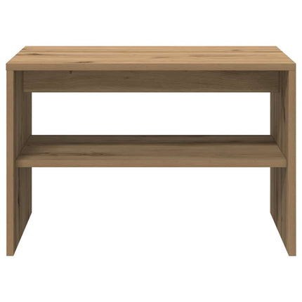 TV-bänk hantverksmässig ek 60x40x40 cm konstruerat trä