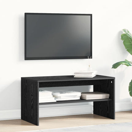 TV-bänk svart ek 80x40x40 cm konstruerat trä