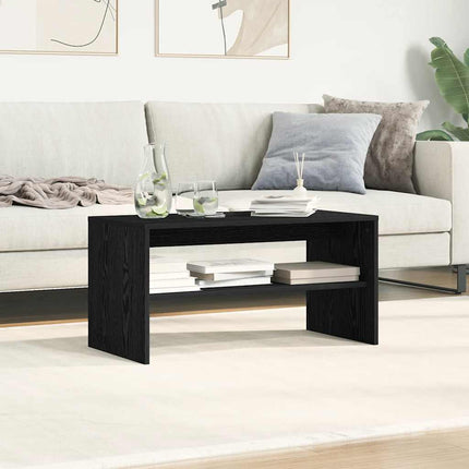 TV-bänk svart ek 80x40x40 cm konstruerat trä