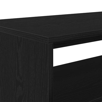 TV-bänk svart ek 80x40x40 cm konstruerat trä
