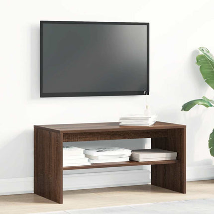 Tv-bänk brun ek 80x40x40 cm konstruerat trä
