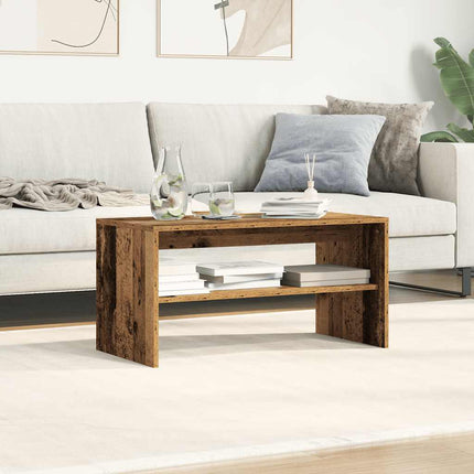 Tv-bänk åldrat trä 80x40x40 cm konstruerat trä