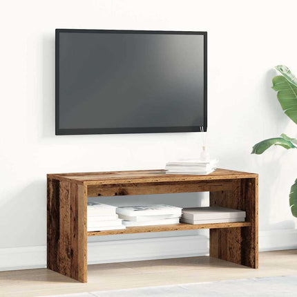 Tv-bänk åldrat trä 80x40x40 cm konstruerat trä