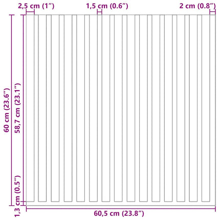 Akustiska Väggpaneler 8 St Lameller 60,5X60 Cm Ekfaner