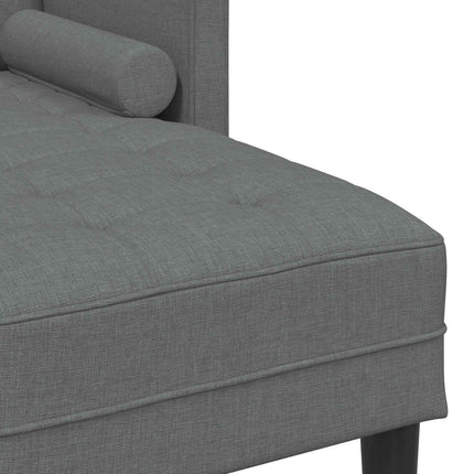Soffset med kudde 2 pcs Mörkgrå Polyester