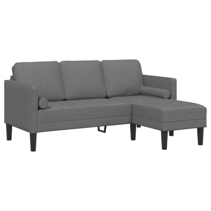 Soffset med kudde 2 pcs Mörkgrå Polyester