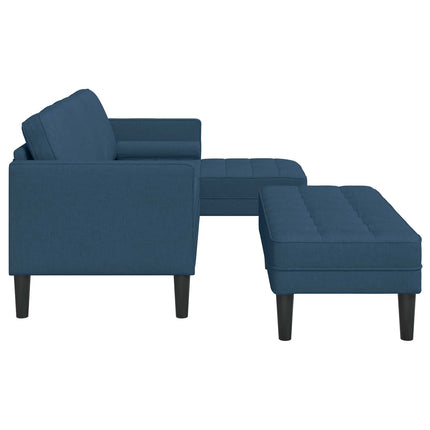 Soffset med kudde 2 pcs Blå Polyester
