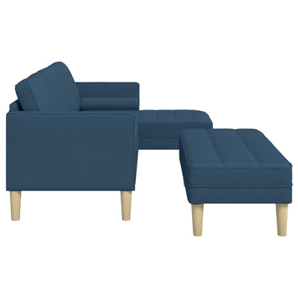 Soffset med kudde 2 pcs Blå Polyester