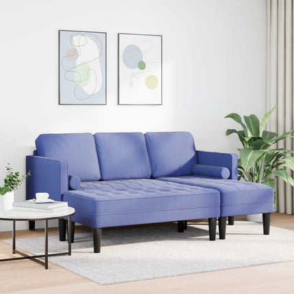 Soffset med kudde 2 pcs Jeansblå Polyester