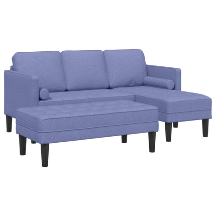 Soffset med kudde 2 pcs Jeansblå Polyester