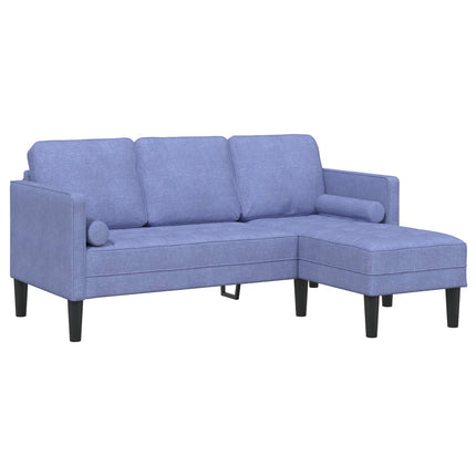 Soffset med kudde 2 pcs Jeansblå Polyester