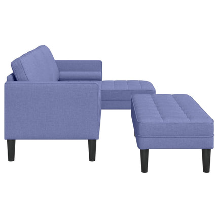 Soffset med kudde 2 pcs Jeansblå Polyester