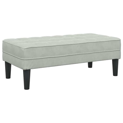 Soffset med kudde 2 pcs Ljusgrå Polyester