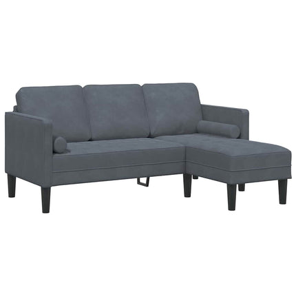 Soffset med kudde 2 pcs Mörkgrå Polyester