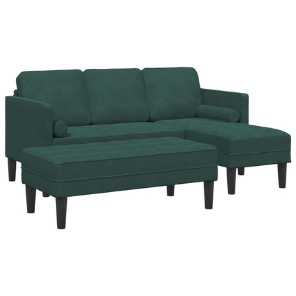 Soffset med kudde 2 pcs Mörkgrön Polyester