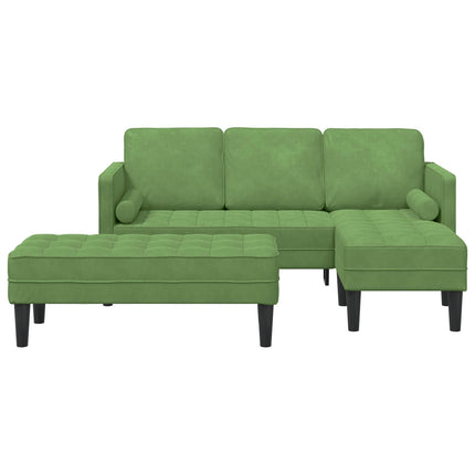 Soffset med kudde 2 pcs Ljusgrön Polyester
