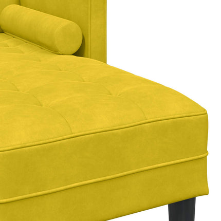 Soffset med kudde 2 pcs Gul Polyester