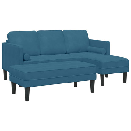 Soffset med kudde 2 pcs Blå Polyester