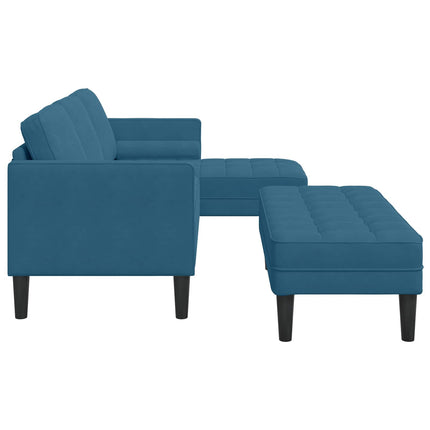 Soffset med kudde 2 pcs Blå Polyester