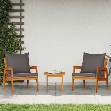 Trädgård Stol med kudde 2 Stycke Olivenatur 65 x 59,5 x 72 cm