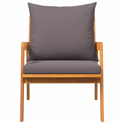 Trädgård Stol med kudde 2 Stycke Olivenatur 65 x 59,5 x 72 cm