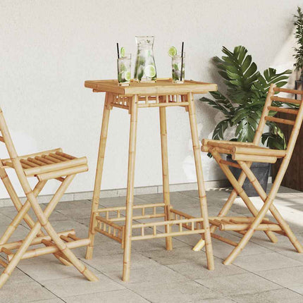 Barbord för utomhusbruk fyrkantigt 55x55x100 cm bambu