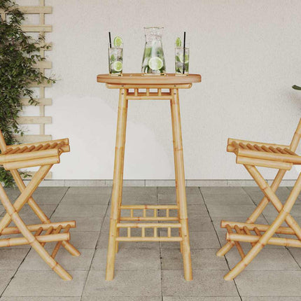 Barbord för utomhusbruk runt Ø55x100 cm bambu