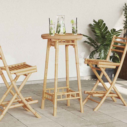 Barbord för utomhusbruk runt Ø55x100 cm bambu