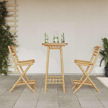 3-delat utomhusbarset hopfällbar bambu