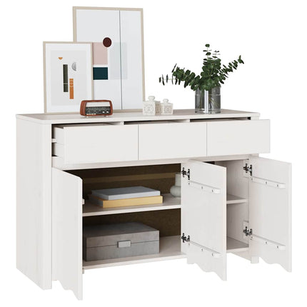 Sideboard Drammen Vit 114 x 43 x 75,5 cm Massivt tallträ