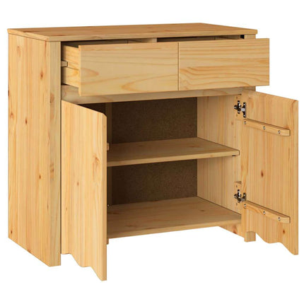 Sideboard med låda Drammen Ek 79 x 43 x 75.5 cm Massivt tallträ