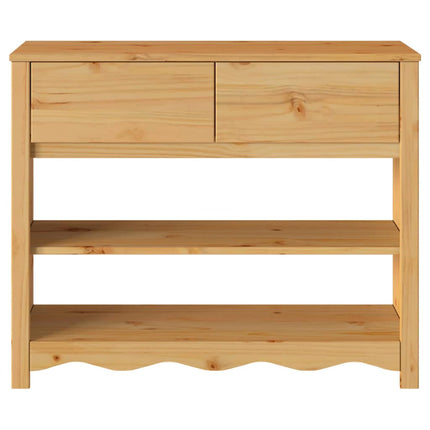 Konsolbord med låda Drammen Ek 89,5 x 37 x 73 cm Massiv furu