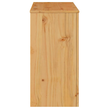 Konsolbord med låda Drammen Ek 89,5 x 37 x 73 cm Massiv furu