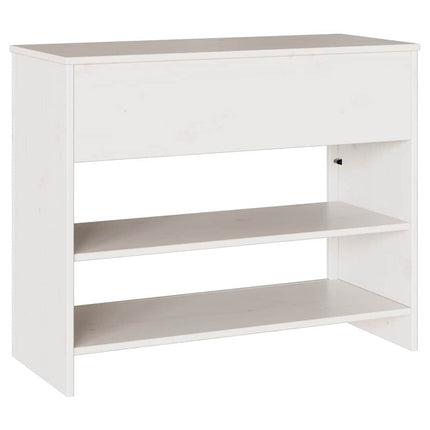 Konsolbord med låda Drammen Vit 89,5 x 37 x 73 cm Massiv furu