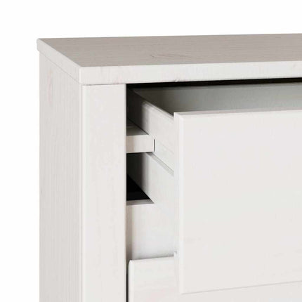 Kaffeebord med låda Drammen Vit 45 x 35 x 56 cm Massiv furu