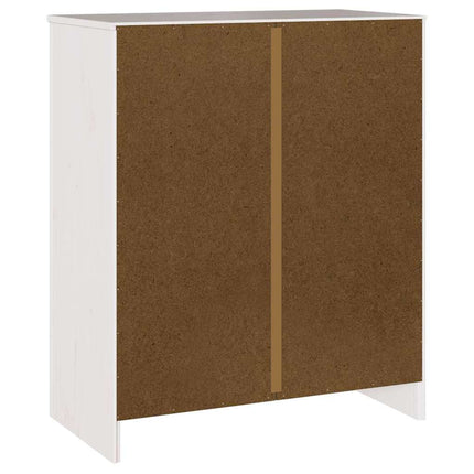 Kommode med låda Drammen Vit 76,5 x 40 x 91 cm Massivt tallträ